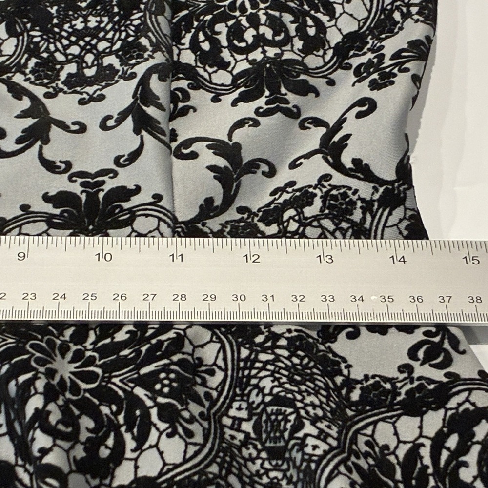 Trixxi Sleeveless Fit & Flare Velvet‎ Burnout Dress Sz L Gray Witchy Goth Fairy - Picture 11 of 12